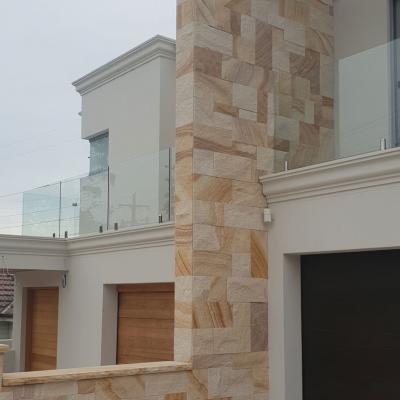 Sandstone split face wall cladding