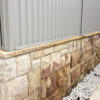  Restoration of sandstone ballast retaining wall