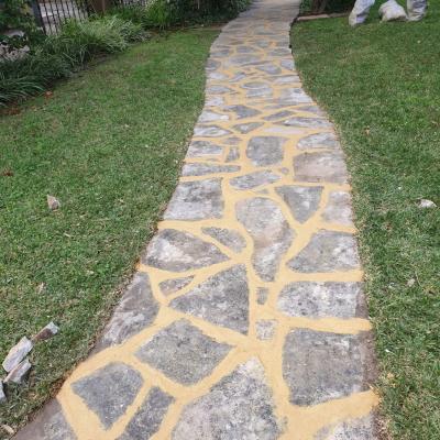 Sandstone garden pathway high pressure cleaned & repointed