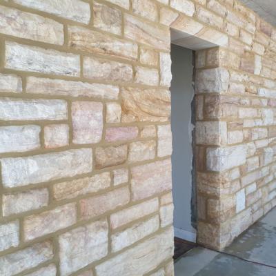 Sandstone wall repointing