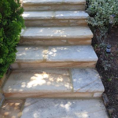 Restoration & repointing of sandstone steps