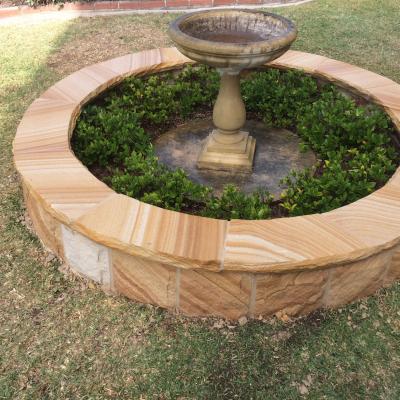 Sandstone circular planter box