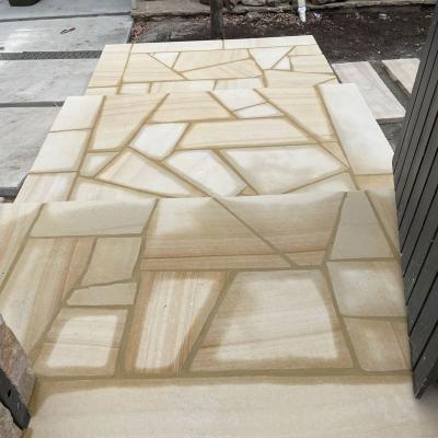   Medium brown crazy pattern sandstone steps